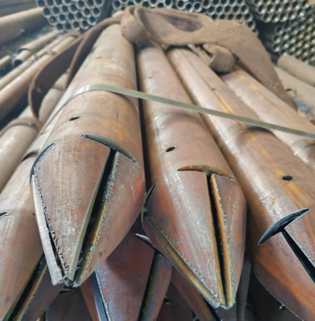 龙潭出尖打孔加工无缝注浆钢花管注浆管厂家